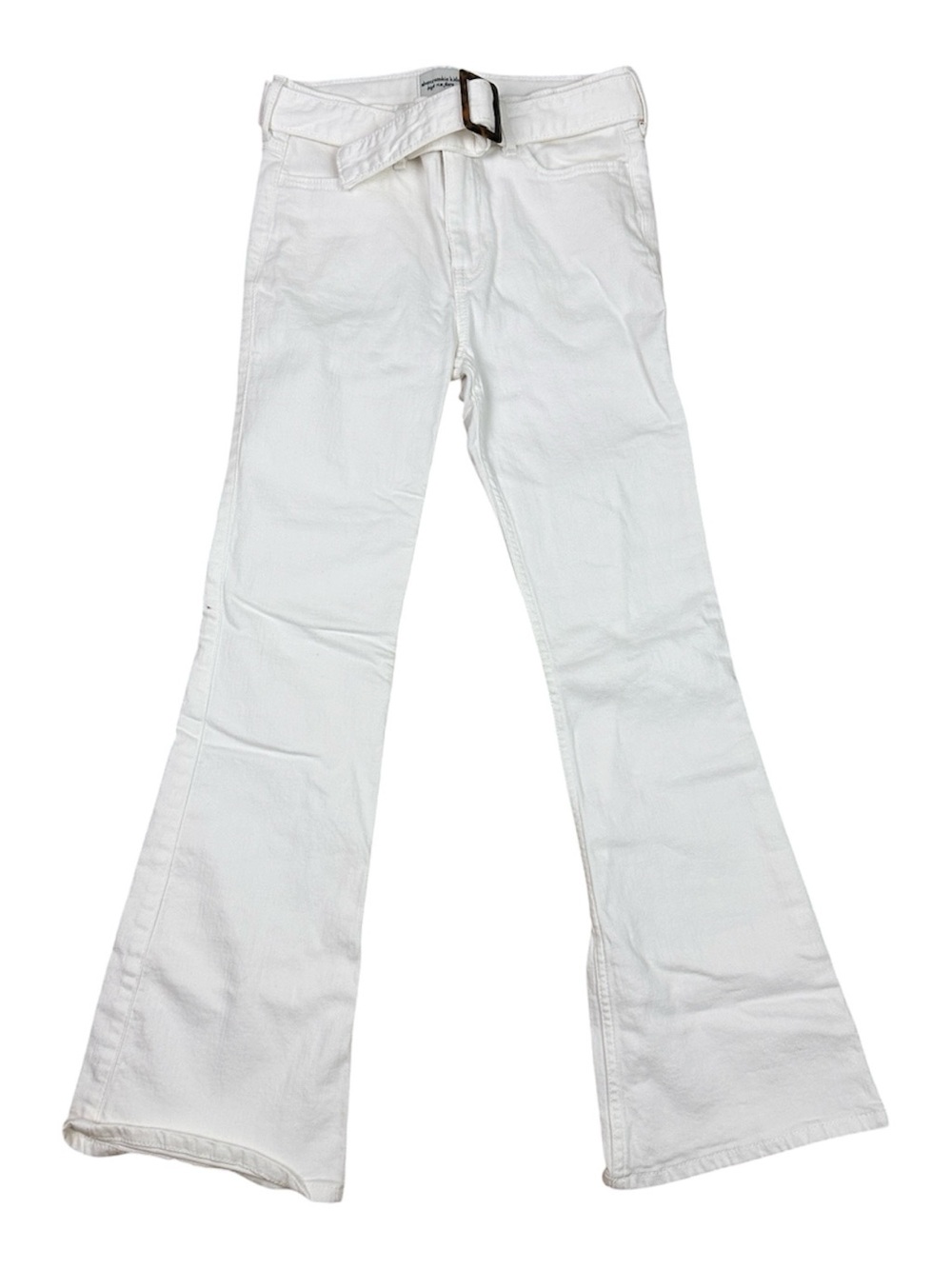 abercrombie kids Girls White Flared Jeans with Belt